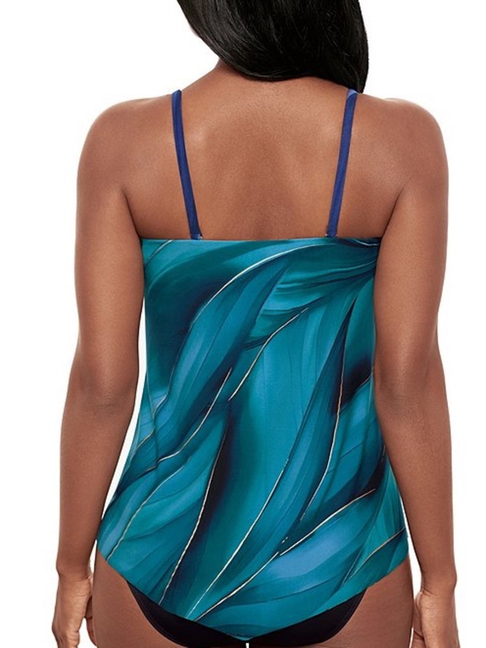 NWOT MIRACLESUIT Maldiva Straight Neck Underwire Hankini Swim Top
Size 12 - Picture 4 of 11